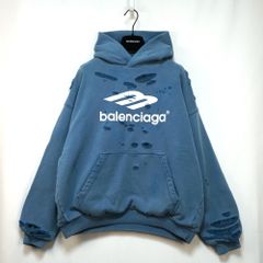 新品未使用 BALENCIAGA バレンシアガ デストロイ レイヤード パーカー