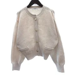 ドゥドゥ DOUDOU ニット カーディガン 長袖 F ベージュ /AU