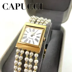 CAPUCCI ゴールド/ホワイト パール装飾 腕時計 エレガント 2026年最新】CAPUCCI 時計の人気アイテム - メルカリ