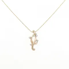 K10YG ホワイトサファイヤ ネックレス 0.10CT