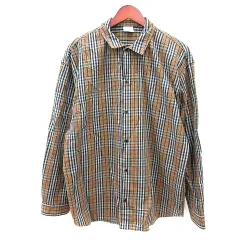 チャオパニック CIAOPANIC ネルシャツ チェック 長袖 L ベージュ グレー /MN