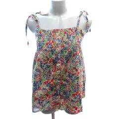 ロペピクニック ROPE Picnic シャツ ブラウス キャミソール リボン シャーリング 花柄 38 マルチカラー /AU