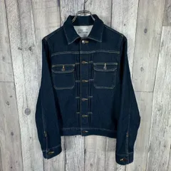 Coen コーエン インディゴブルー 2nd type セカンドタイプ ストレッチ素材 デニム調 スウェット スエット デニムジャケット Gジャン ジージャン トラッカー ジャケット レディース L サイズ