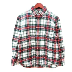 マックレガー マクレガー McGREGOR ネルシャツ ボタンダウン チェック 長袖 M 赤 レッド 緑 グリーン /MN