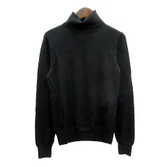 アンタイトル UNTITLED ニット カットソー タートルネック 長袖 ウール 2 M 黒 ブラック /MN