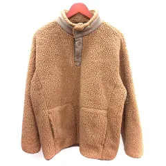 ユニクロ UNIQLO white mountaineering フリースジャケット ボア プルオーバー ハーフボタン オーバーサイズ キャメル 茶 ブラウン /AU