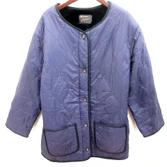 カスタネ Kastane キルティングコート 総裏地ボア ノーカラー 紫 パープル /RT