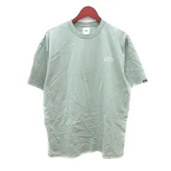 バンズ VANS カットソー Tシャツ クルーネック 刺繍 半袖 M 緑 グリーン /MN