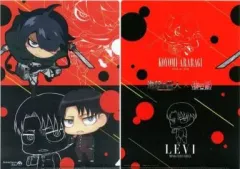 【中古】クリアファイル リヴァイ(直江津高校Ver.)＆阿良々木暦(調査兵団Ver.) A4オリジナルクリアファイル 「進撃の巨人×＜物語＞シリーズ 描きおろしラバーストラップセット」 AnimeJapan 2014 会場購入特典