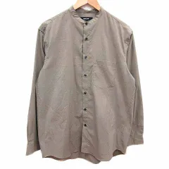 コムサイズム COMME CA ISM シャツ ノーカラー 長袖 M ベージュ /YK