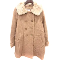 グローブ grove コート ステンカラー 総裏地 ウール L キャメル /RT