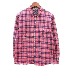 アールニューボールド R.NEWBOLD ネルシャツ チェック 長袖 XL ピンク /MN