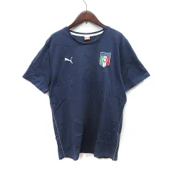 プーマ PUMA Tシャツ カットソー 半袖 XL 紺 ネイビー /YI