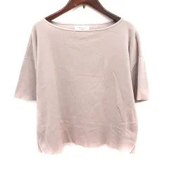 オペークドットクリップ OPAQUE.CLIP ニット カットソー Uネック 半袖 40 L ベージュ /RT