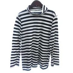 ジャーナルスタンダード ラックス JOURNAL STANDARD LUXE カットソー オフネック ボーダー 麻混 リネン混 長袖 M アイボリー 白 ホワイト /AU