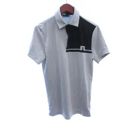 ジェイリンドバーグ J.LINDEBERG ポロシャツ カットソー 切替 半袖 S グレー /AU