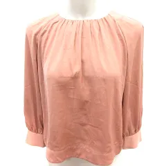 オペークドットクリップ OPAQUE.CLIP シャツ ブラウス 長袖 36 S オレンジベージュ /RT