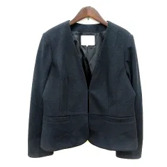 アリスバーリー Aylesbury ノーカラージャケット 総裏地 黒 ブラック /MN