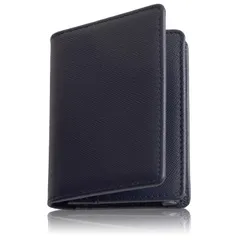 名刺入れ メンズ 【最大80枚/ニューズウィーク日本版ほか11社が掲載/営業コーチ監修】 名刺 革 本革 大容量 名刺ケース 15 ネイビー [3.ネイビー]