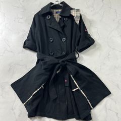 38☆バーバリーブルーレーベル☆ジップワンピース☆ノバチェック ロゴ