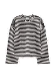 クローズドストライプコットンTシャツ 送料無料