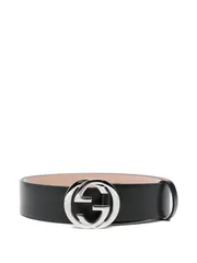 GUCCI GGインターロッキングレザーベルト 送料無料