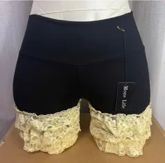 Mサイズ　フリル付き　スパッツ　(イエロー)