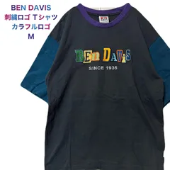 BEN DAVIS ベンデイビス  刺繍ロゴ Tシャツ カラフルロゴ ランダムカラーTシャツ M