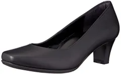 新品 [アシックスウォーキング] パンプス ソフトクッションヒール スクエアトゥ ヒール5cm 足囲3E WP861T 天然皮革 25.0