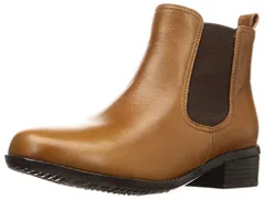 新品 [madras MODELLO(マドラスモデロ)] カジュアルサイドゴアブーツ 太めヒールで安定感♪カジュアルサイドゴアブーツ　DML7108 レディース キャメル 23 cm