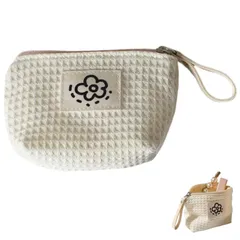 『数量限定』 おしゃれ 収納バッグ 可愛い 小銭入れ 軽量 携帯に便利 メイクポーチ 化粧品収納 収納ポーチ 小物入れ 化粧ポーチ 出張・旅行用（ホワイト）