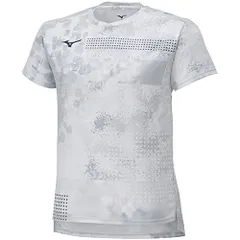 新品 [ミズノ] バドミントンウェア ゲームシャツ 半袖 吸汗速乾 72MAA207 ホワイト S