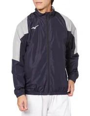 新品 トレーニングウェア ブレスサーモ ウォーマージャケット 吸湿発熱 32MEA655 ディープネイビー/アロイグレー 3XL