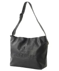 新品 [X-girl] パッチドロゴフェイクレザーショルダーバッグ PATCHED LOGO FAUX LEATHER SHOULDER BAG 105244053001 BLACK ONE SIZE