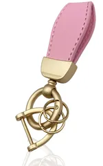 [TOMOTHY] 車 キーホルダー バイク キーホルダー キーリング レディース キーホルダー レディース 革 車 レザー キーホルダー 可愛い おしゃれ ピンク [ピンク]