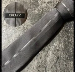 DKNY チャコール シルク ネクタイ[MSE494]