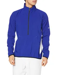 新品 [エスエスケイ] 長袖シャツ 長袖ハーフ ZIP ボンディングジャケット メンズ Dブルー×ホワイト (6310) 日本 M (日本サイズM相当)