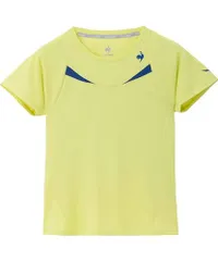 新品 [ルコックスポルティフ] Tシャツ Aile forme ゲームシャツ テニス 吸汗速乾 UV CUT(UPF50+) 遮熱 クーリング(効果) SUNSCREEN JTA公認 半袖 サンスクリーン レディース ライム(LN4FHT01L)