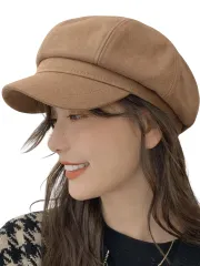 [ブブ オーハナ] キャスケット 八角 帽子 ハンチング ニュースボーイ キャップ ベレー 帽 風 56 57 58 cm レディース 女性 用 春 夏 秋 冬 物 服 ぼうし きゃすけっと マリン ニュー [ベージュ] [56.0-58.0 cm] [標準]