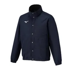 新品 [ミズノ] トレーニングウェア ブレスサーモ中綿ウォーマージャケット 発熱素材 撥水 32MEC551 ユニセックス ディープネイビー 3XL