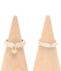 フォリフォリ ピンキーリング 指輪 SV925 K18 ハートモチーフ 2点セット レディース SIZE 4号 Folli Follie