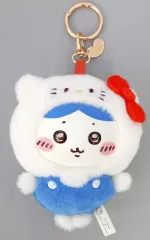 【中古】ぬいぐるみマスコット・ぬいぐるみバッジ ハチワレ×ハローキティ Kiramekko 「ちいかわ なんか小さくてかわいいやつ×サンリオキャラクターズ」
