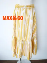 MAX＆CO　マックスアンドコー　スカート　Mサイズ　４２　マスタード　オフホワイト　ロング　春夏　おしゃれ　お出掛け　送料込み　6465365のサムネイル