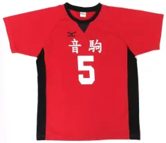 【中古】Tシャツ 孤爪研磨(5) ユニフォーム風Tシャツ(音駒) レッド×ブラック Mサイズ 「ハイキュー!!」