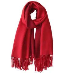 [Elixio] [エリクシオ] マフラー ストール レディース 大判 リバーシブル カシミヤタッチ 柔らかい あたたかい コンパクト 可愛い お洒落 上品 無地 プレゼント 秋 冬 (レッド×レッド) [レッド/レッド]