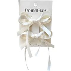 SakuraLovely8 リボン ヘアアクセ ヘアクリップ 髪飾り 子供 ヘアリボン クリップ 2個 (ホワイト) [ホワイト]