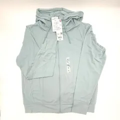 ☆【新品タグ付】ユニクロ AIRism UVカット フルジップパーカ L ブルー