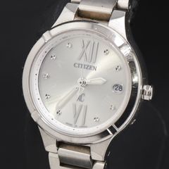 美品❣クロスシーxCチタンミニソル シルバー文字盤 H058 電波ソーラー