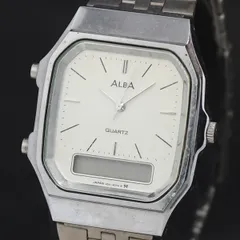 QZ セイコー アルバ V011-5050 デジアナ シルバ―文字盤 レディース腕時計 2000000 NSK KRK