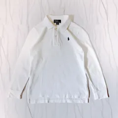 Polo by Ralph Lauren ポロバイラルフローレン/ポロシャツ ホース刺繍ロゴ コットン 長袖 キッズ120 白 ホワイト